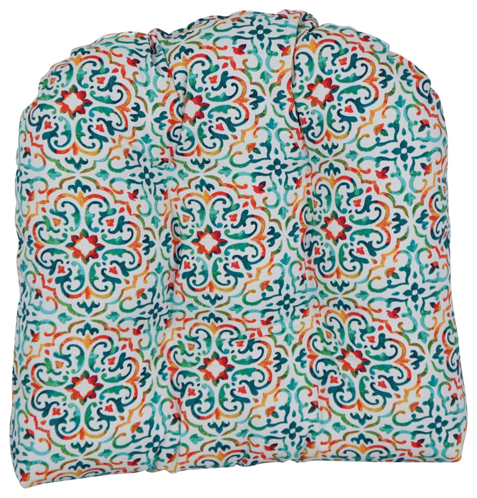 19" U-Shaped Dining Chair Cushions, Set of 2, Reina Opal