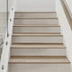 Woven Look Mixed Chevron Peel and Stick Stair Riser Strips, Warm Grey, 48"w X 7"h, 6 Pack