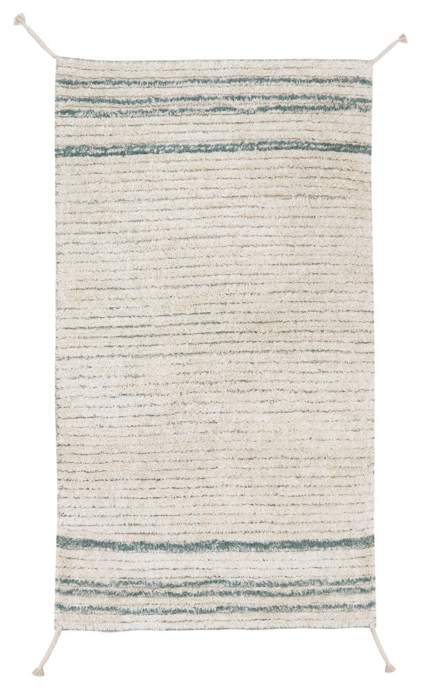 Reversible washable rug Twin Vintage Blue