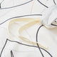 Tache Modern Leaf Foliage Abstract White Grey Black Reversible Duvet Cover, Full