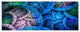 Dramatic Colorful Fractal Clouds, Abstract Canvas Art Print, 70"x28", 6 Panels
