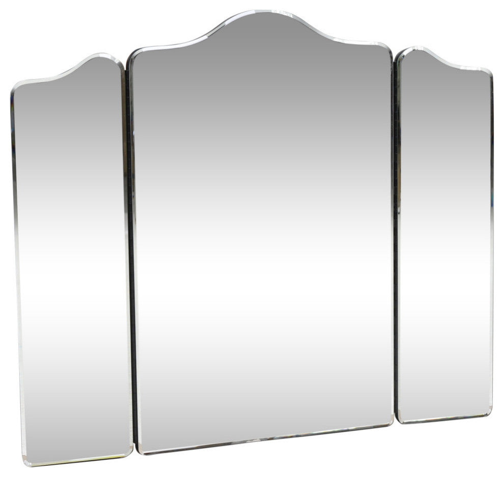 Jeffery Modern Glam Foldable 3-Panel Vanity Mirror