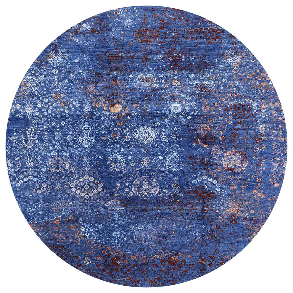 Ahgly Company Indoor Round Mid-Century Modern Area Rugs, 6' Round