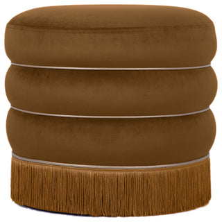 Lakka Chocolate Velvet Ottoman