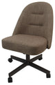 M-235 Swivel Metal Dining Caster Chair, Basin Beige - Coffee