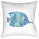 Laural Home Watercolor Fish I Outdoor Decorative Pillow, 18"x18"