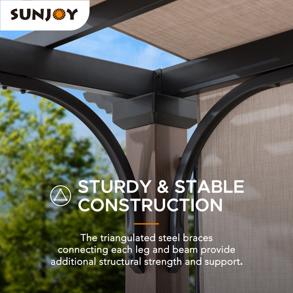 Sunjoy 11'x11' Steel Pergola