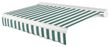 Awntech 20x10' Full Cassette Left Motor Acrylic Retractable Awning, Forest/White