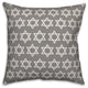 Gray Star of David Pattern 16"x16" Throw Pillow