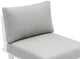 Maldives Outdoor Patio Armless Chair, Grey, White Frame
