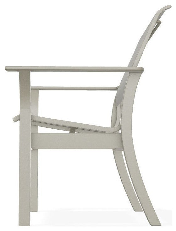 Leeward Sling Stackable Outdoor Dining Chair, Deacon/Storm