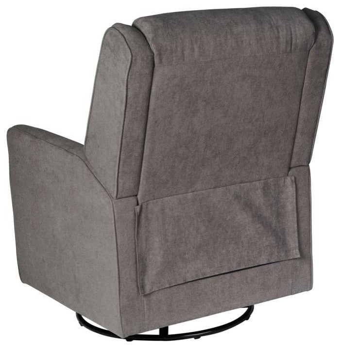 Cash Swivel Glider Rocker Recliner Chair, Dark Gray