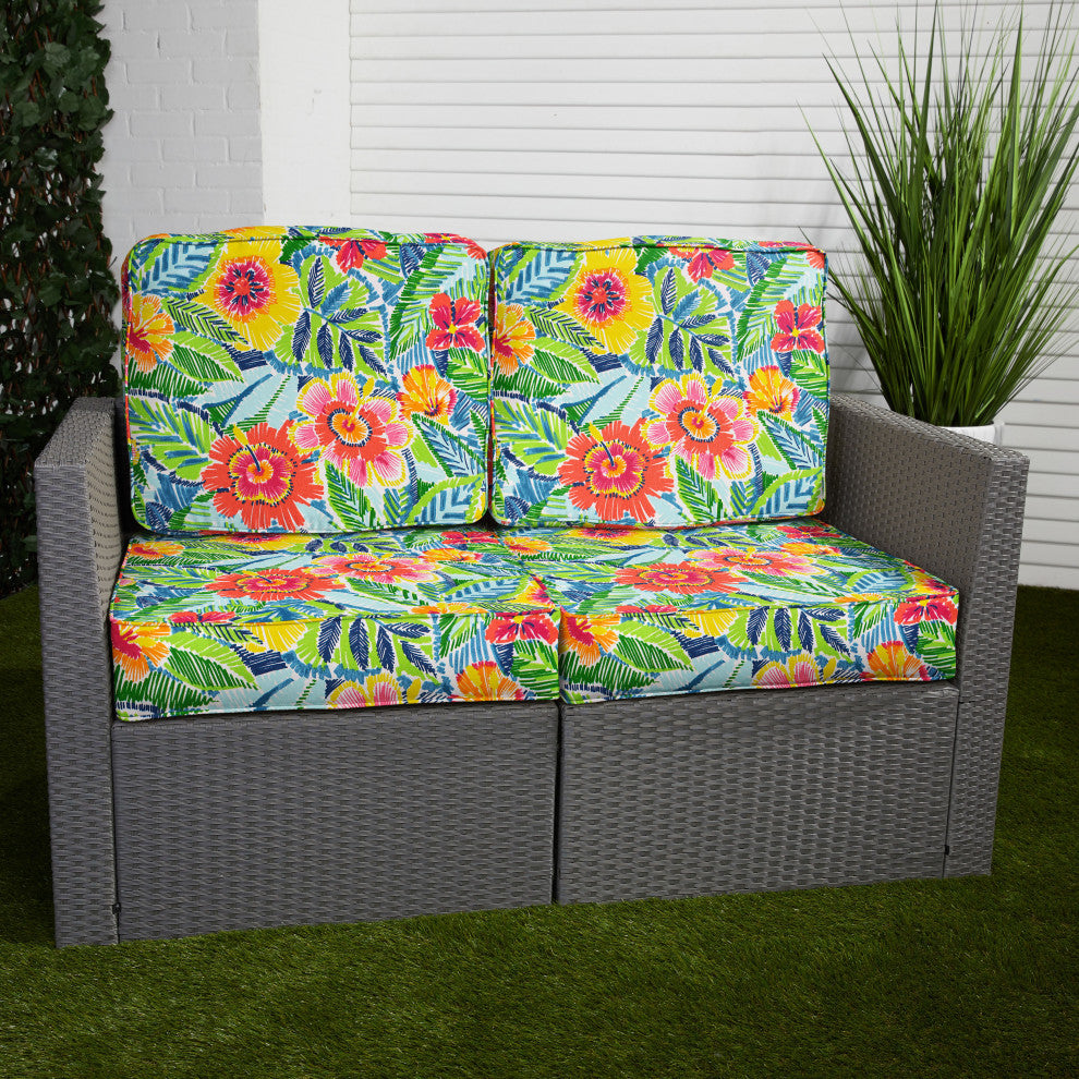 Sorra Home Pensacola Multi Deep Seating Loveseat Cushion Set, 22.5x22.5x5"