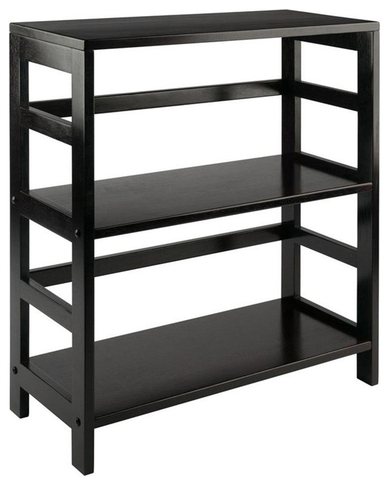 Torino 3-Piece Set Storage Shelf With Black Fabric Baskets