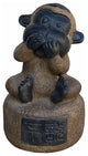Black Gray Brown Two Colors Stone Monkey Ape Speak No Evil Figure Hcs7113