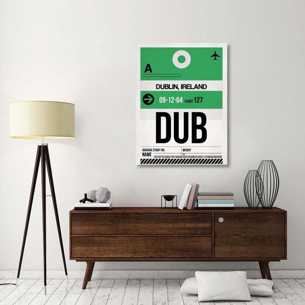 "DUB Dublin Luggage Tag 1" Fine Art Print