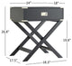 Alastair Wood Campaign Accent Table Nightstand, Black