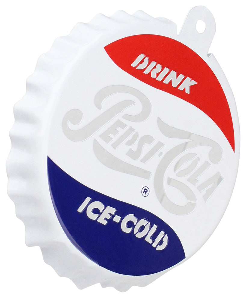 3.25" Classic Pepsi-Cola Bottle Cap Logo Cut-Out Christmas Ornament