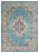 5' X 7' Light Blue Southwestern Power Loom Area Rug