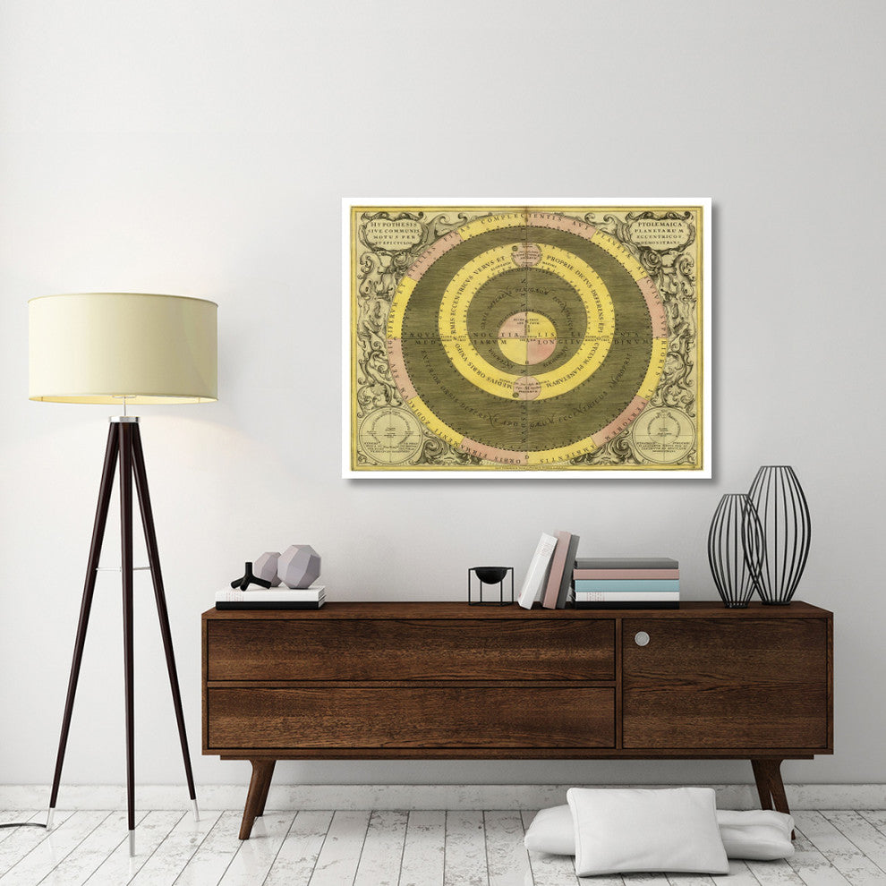 "Maps of the Heavens: Hypothesis Ptomlemaica" Paper Art, 50"x38"