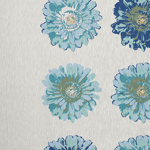 Gypsy Floral Spring Chenille Rug, Dark Cobalt Blue, 5'x7'