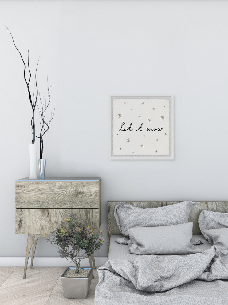 "I Love Snow" Framed Painting Print, 18x18