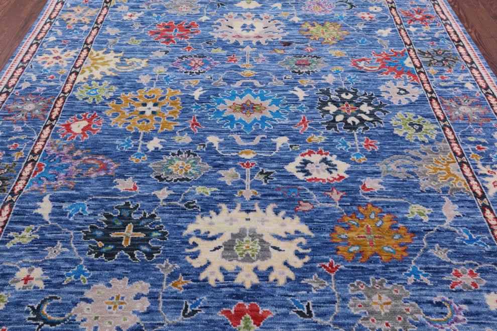 7' 11" X 9' 9" Hand Knotted Turkish Oushak Wool Rug - Q15735