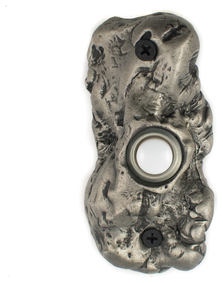 Burl Doorbell, Luxury Decorative Hardware, Satin