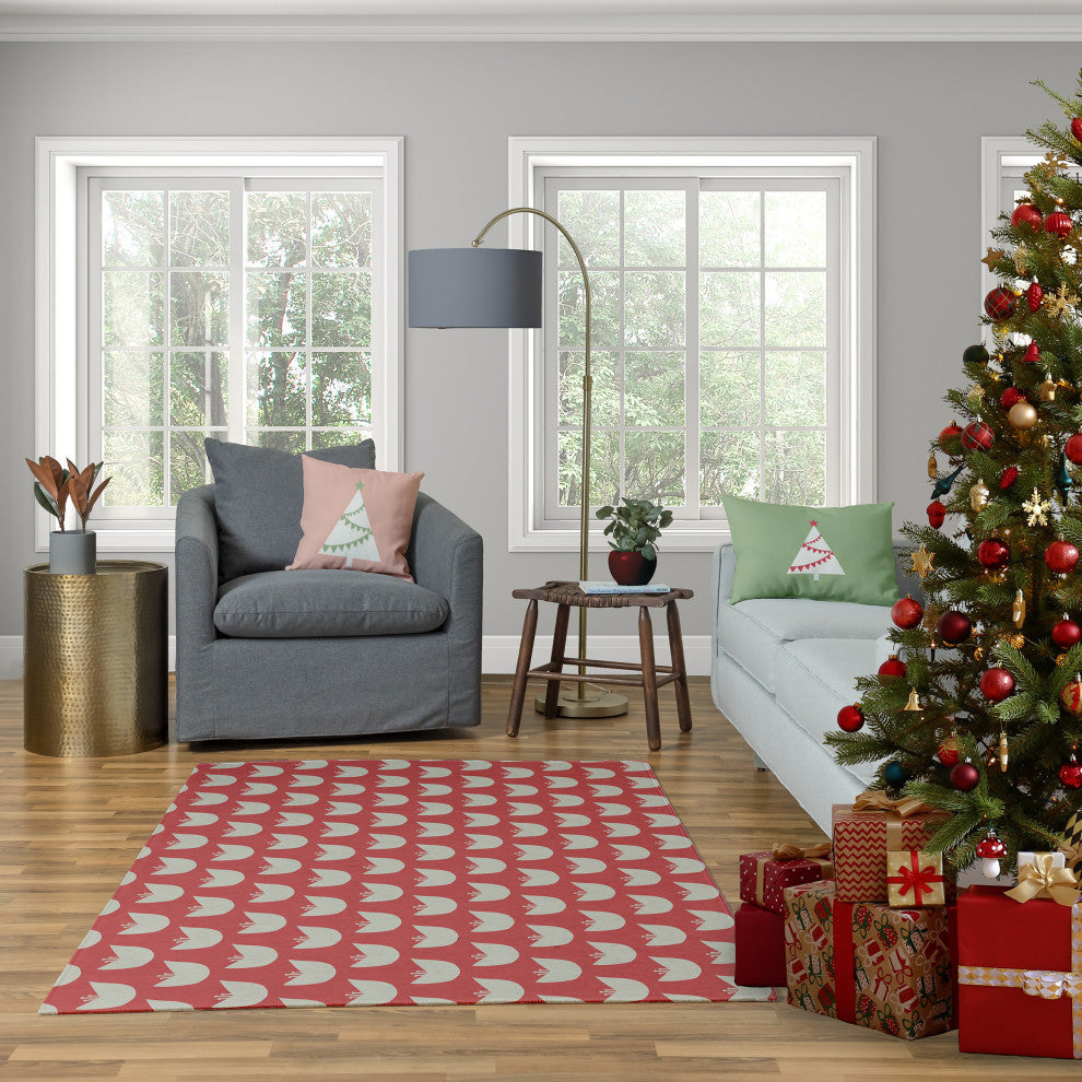 Garland Tree Decorative Throw Pillow, Peach, 20"x20"