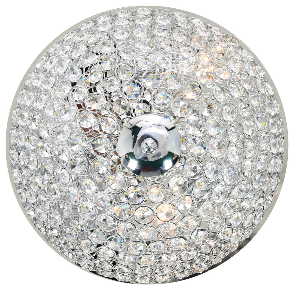 Globe 3 Light Bowl Flush Mount With Chrome Finish