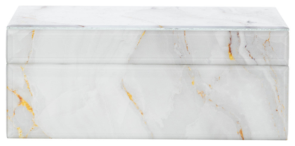 Wood, 8X5 Abstract Box, White