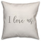 I Love Us 16x16 Throw Pillow