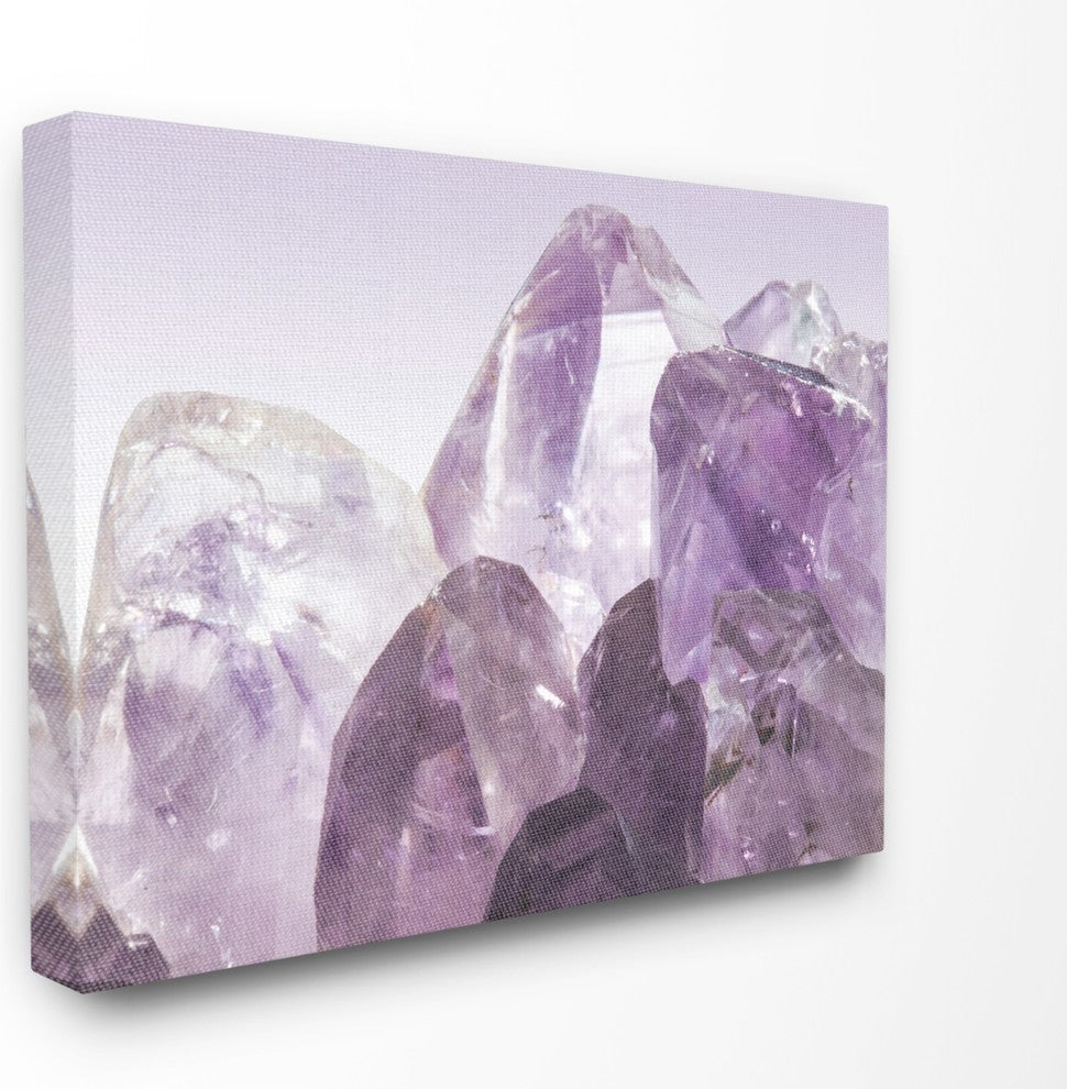 Amethyst Crystal Mountains Close Up Photograph II Canvas Wall Art, 24"x30"