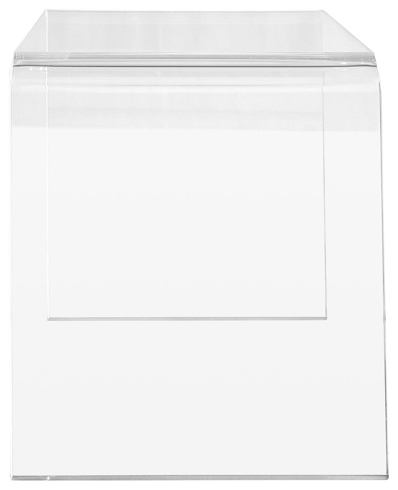 Veobreen 16" Side Table, Clear Acyrlic
