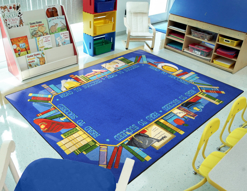 Read To Succeed 5'4" X 7'8" Area Rug, Color Multi