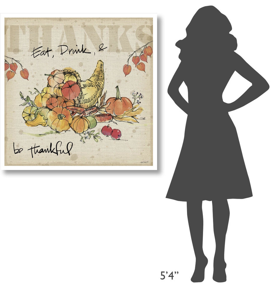 "Be Thankful III" Digital Paper Print by Anne Tavoletti, 38"x38"