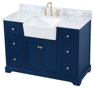 Home Living 22" Farmhouse Blue-Light Bathroom Vanity