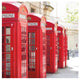 "Covent Garden Phone Boxes" Digital Paper Print by Keri Bevan, 32"x32"