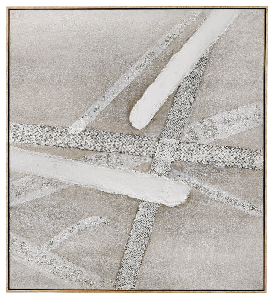 Chapman Framed Canvas - White Wash Frame