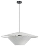 Poseidon Incandescent Pendant, Matte Black with White Shade