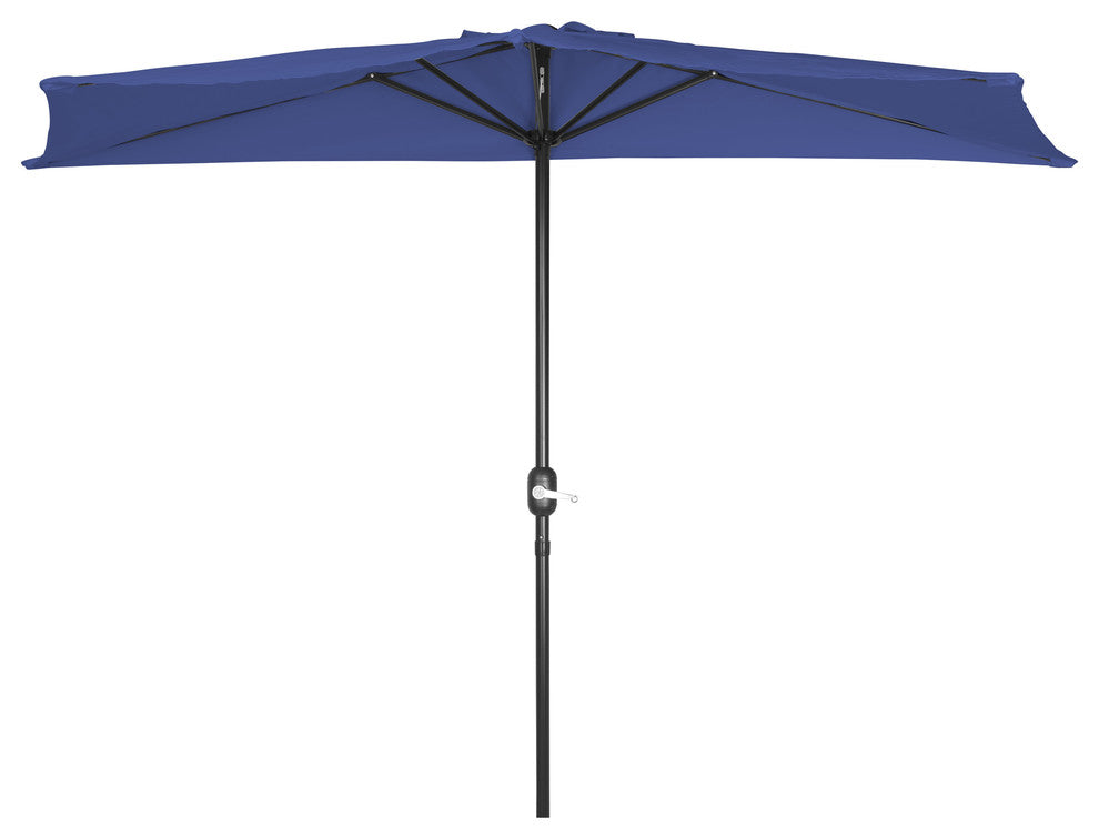 Patio Half Umbrella, 9', Blue