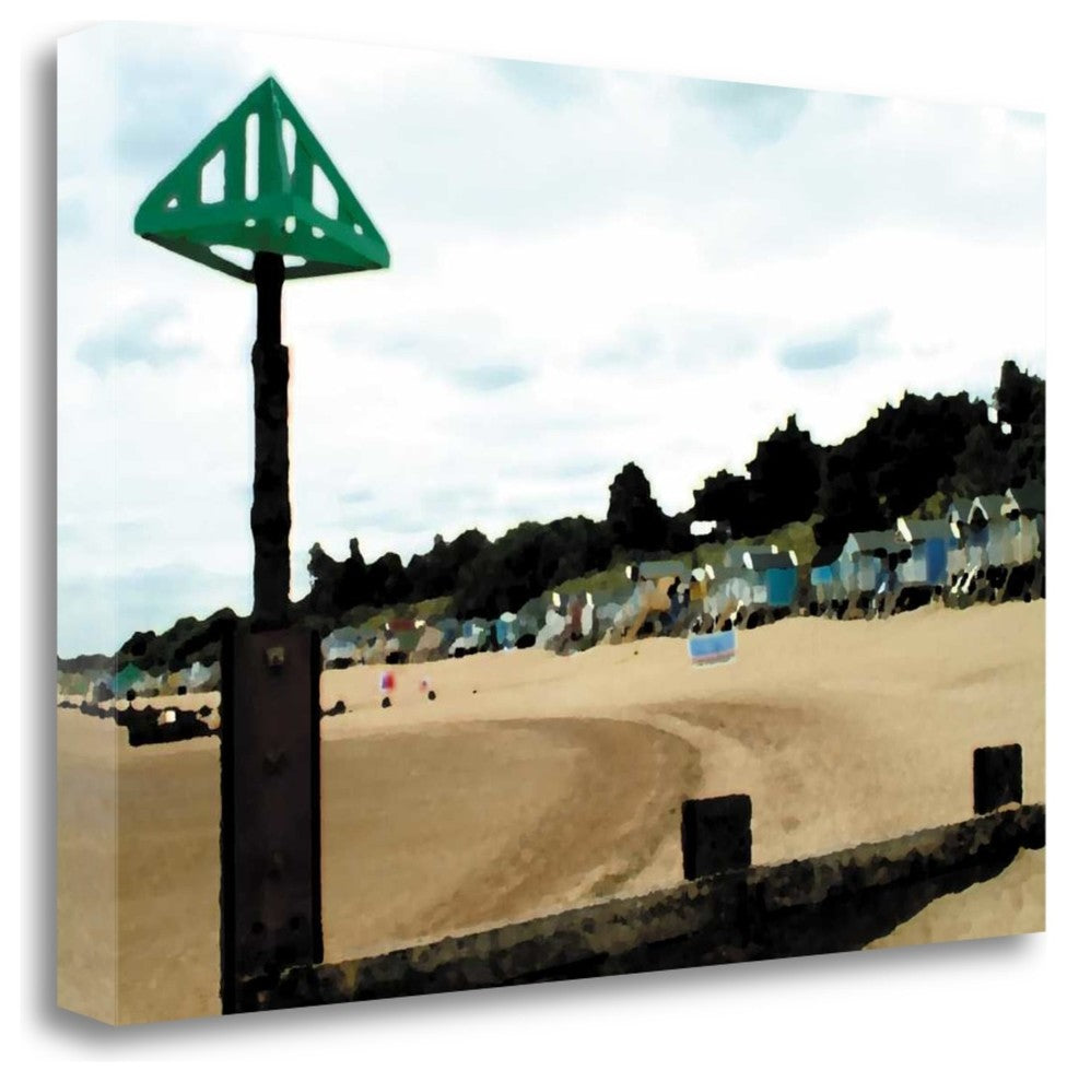 "Beach Scene" By Stuart Roy, Giclee Print on Gallery Wrap Canvas, Ready to Hang