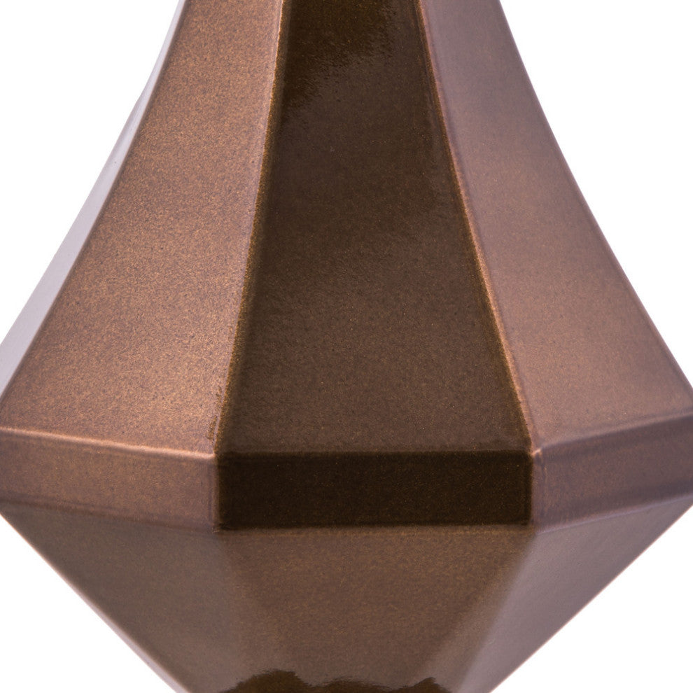 Vickerman Mc191076D 8" Mocha Candy Finish Diamond Finial Ornament, Pack of 2
