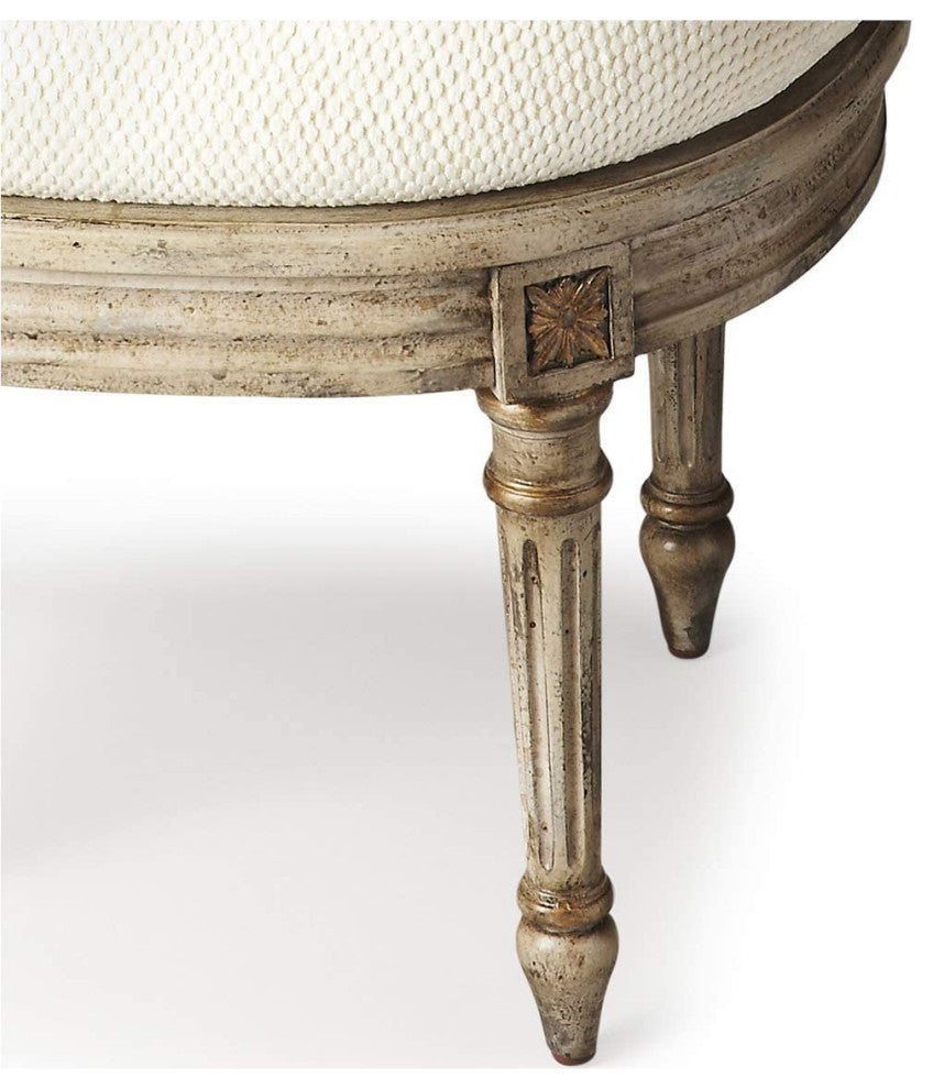 Butler Hathaway Gilted Cream Vanity Seat