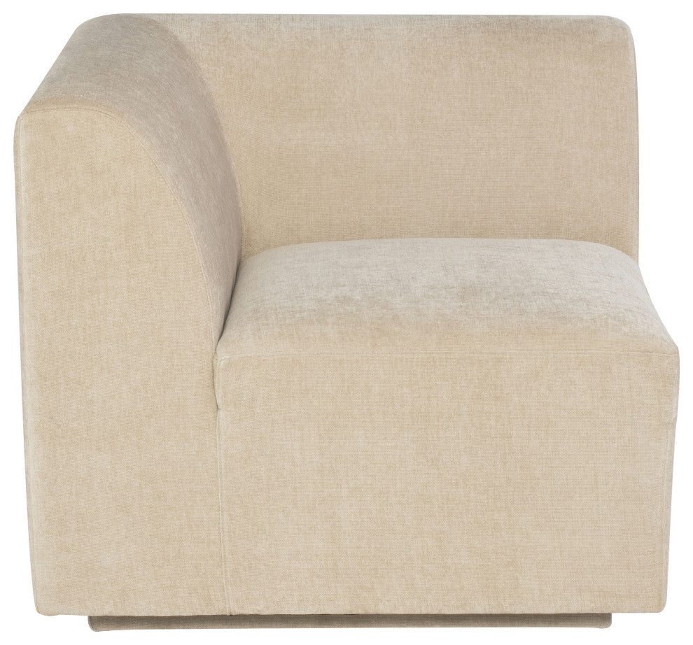 Lilou Almond Fabric  Modular Sofa Corner