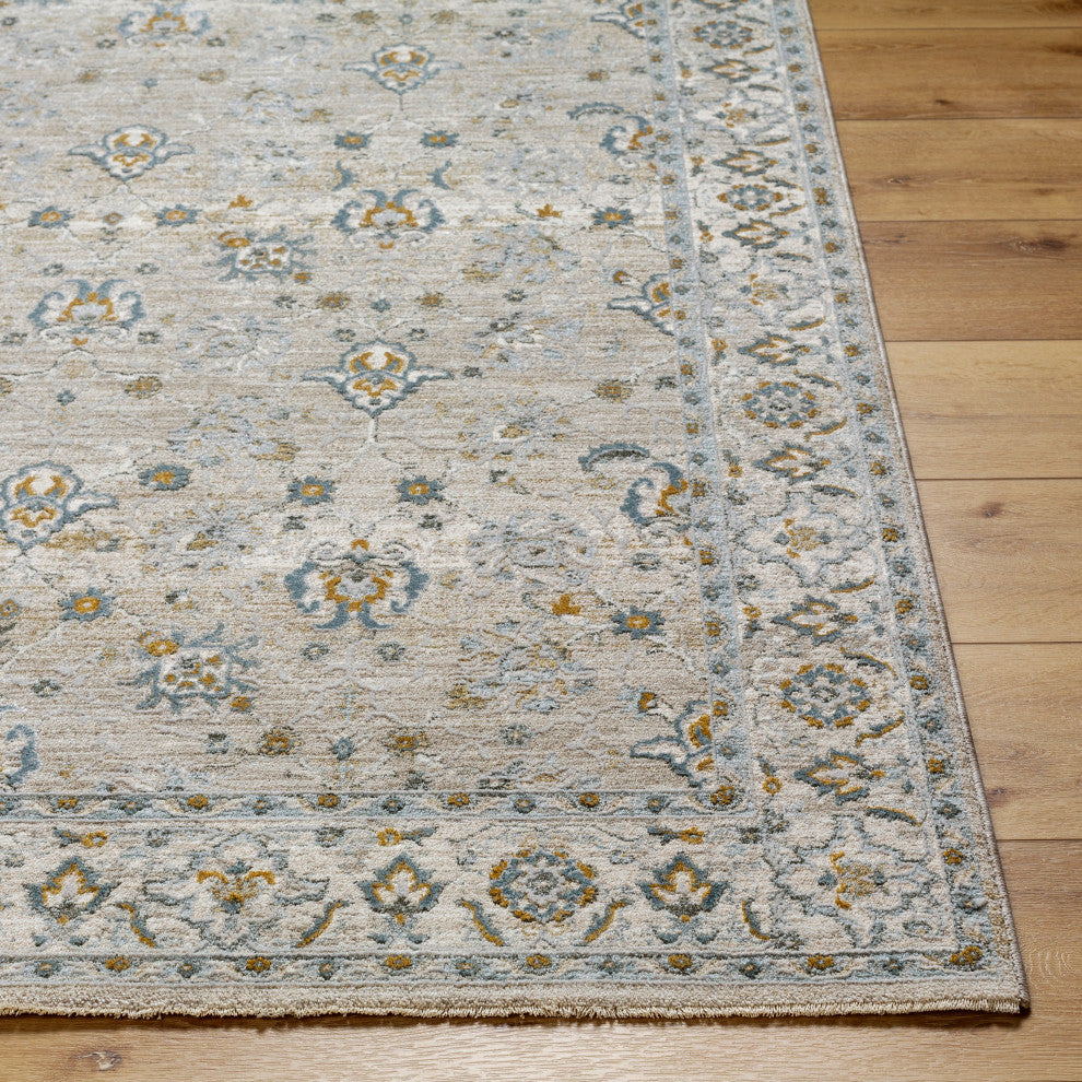 Surya Dresden DRE-2311 Machine Woven Area Rug, Taupe, 2'7" x 3'11"
