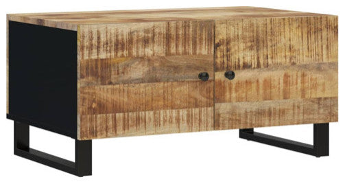 vidaXL Coffee Table Storage Side Table Solid Wood Mango and Engineered Wood