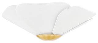 1 Light Flush Mount, Aged Brass