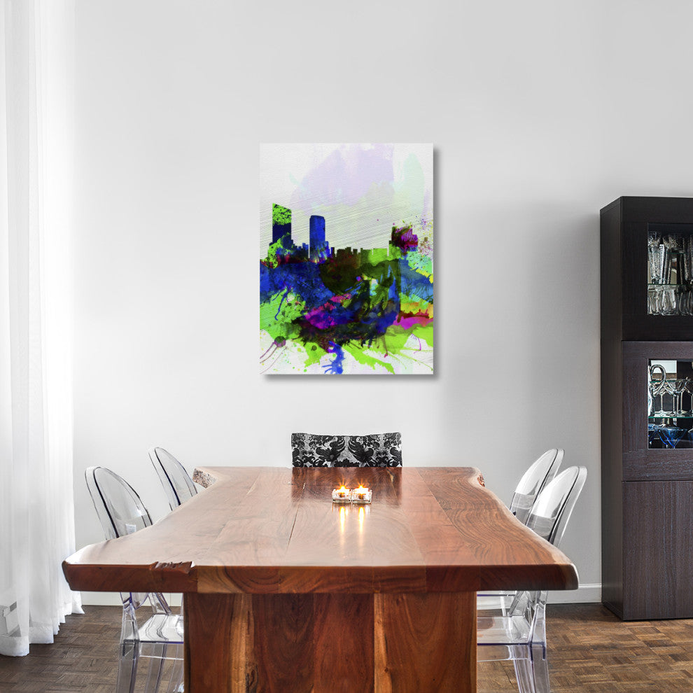 "Grand Rapids Watercolor Skyline" Fine Art Print