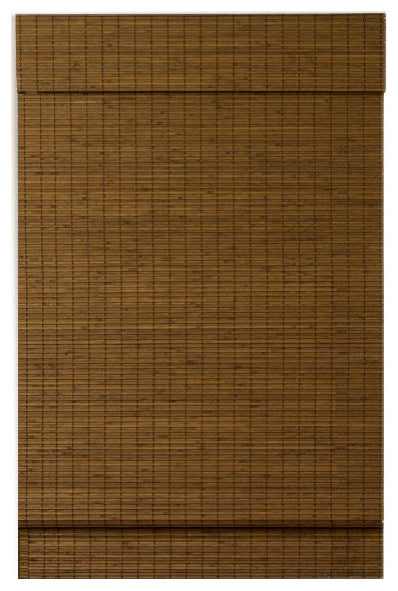 Radiance Cordless Privacy Weave Roman Shade Driftwood, Maple, 35x48